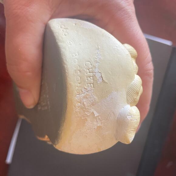 Rare Bossons Vintage 1969 3D Art Chalk Ware Head CHEF/Cook/collectible /England - Picture 9 of 9